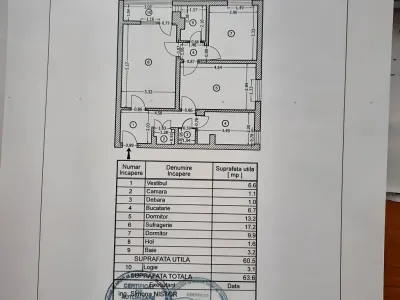 schiță plan apartament vanzare cumparare Sector 3 București